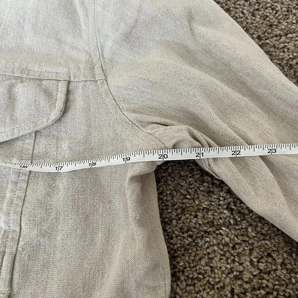 Liz Claiborne Liz Sport Womens 100% Linen Blazer Jacket Beach Boho Vintage Chic - Picture 5 of 11